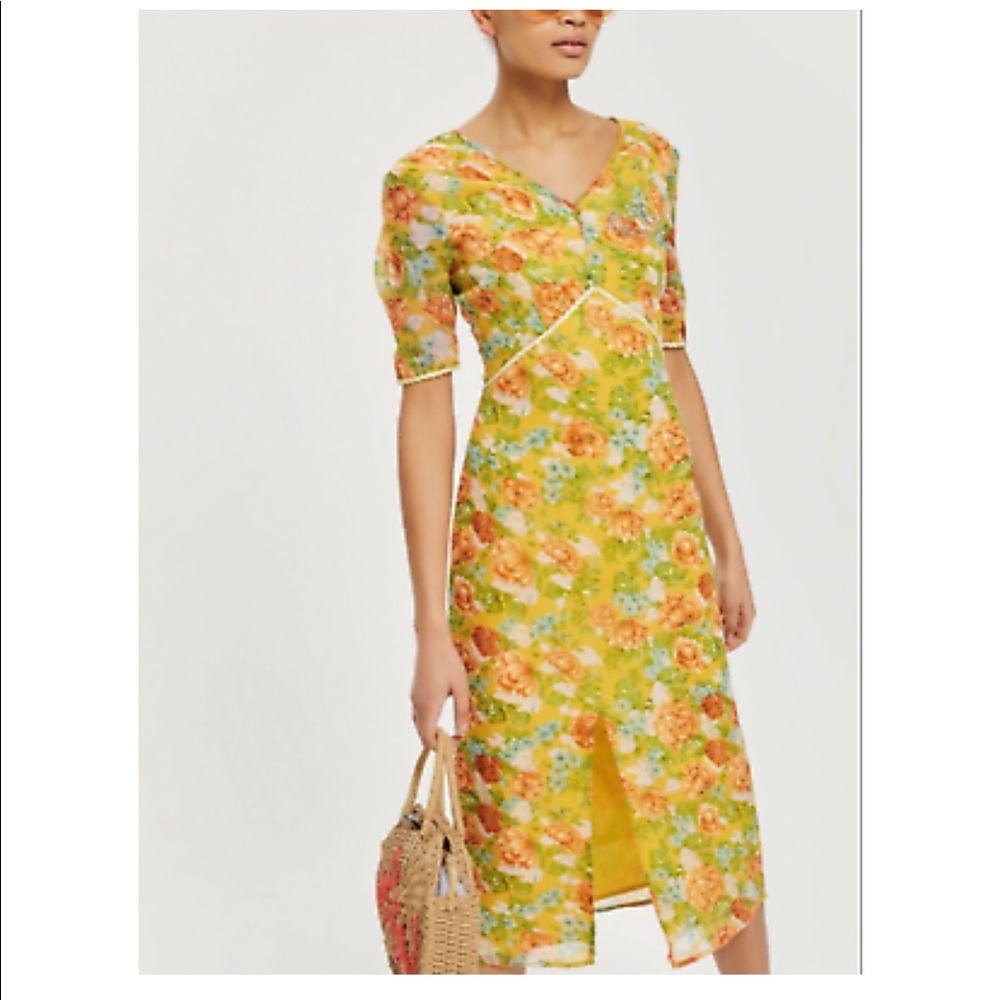 Yellow Floral Dress